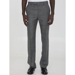 CELINE Men's Patterned Tailored Trousers Men BLACK Pants